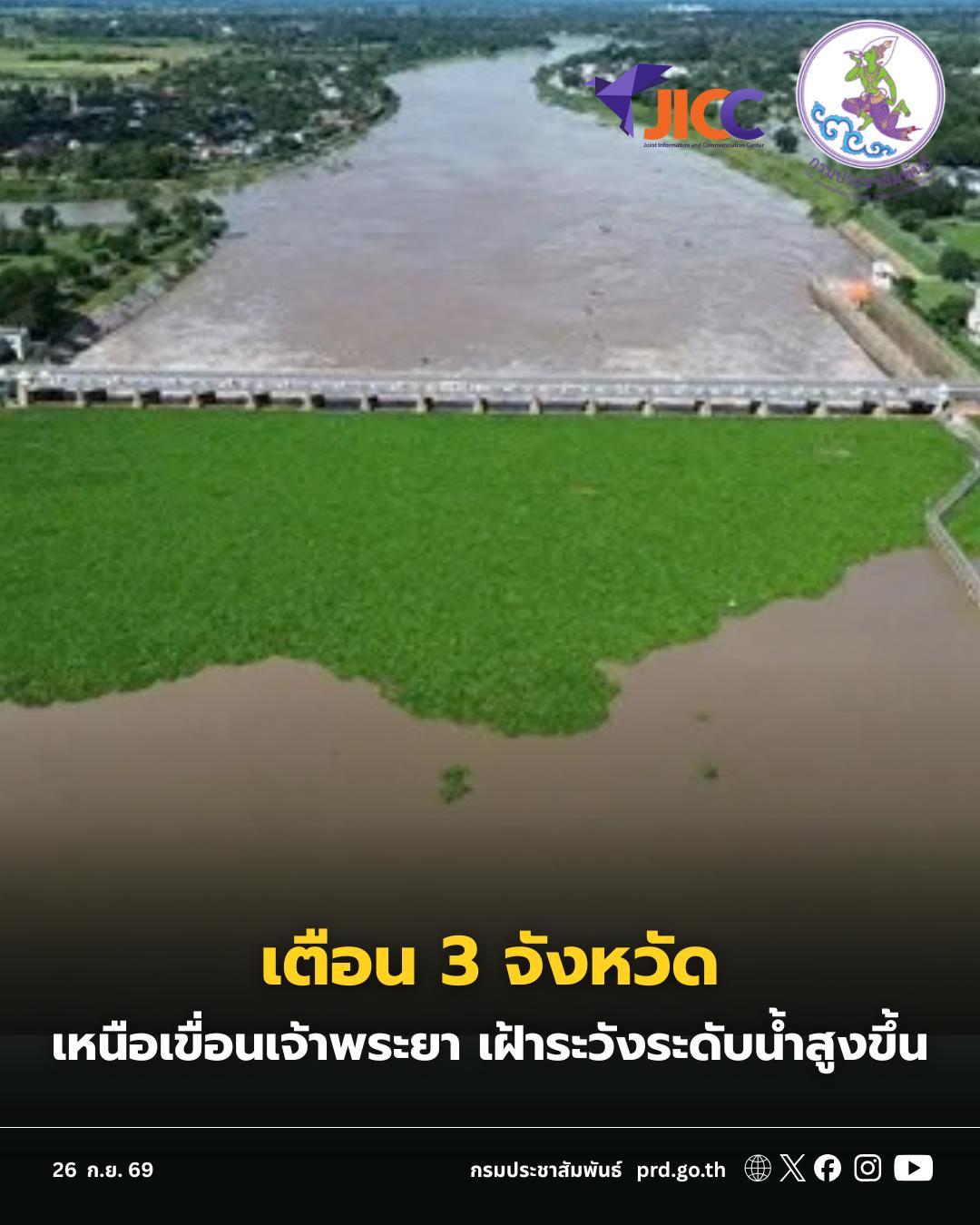Royal Irrigation Department Issues Flood Warning for Chao Phraya River Basin
