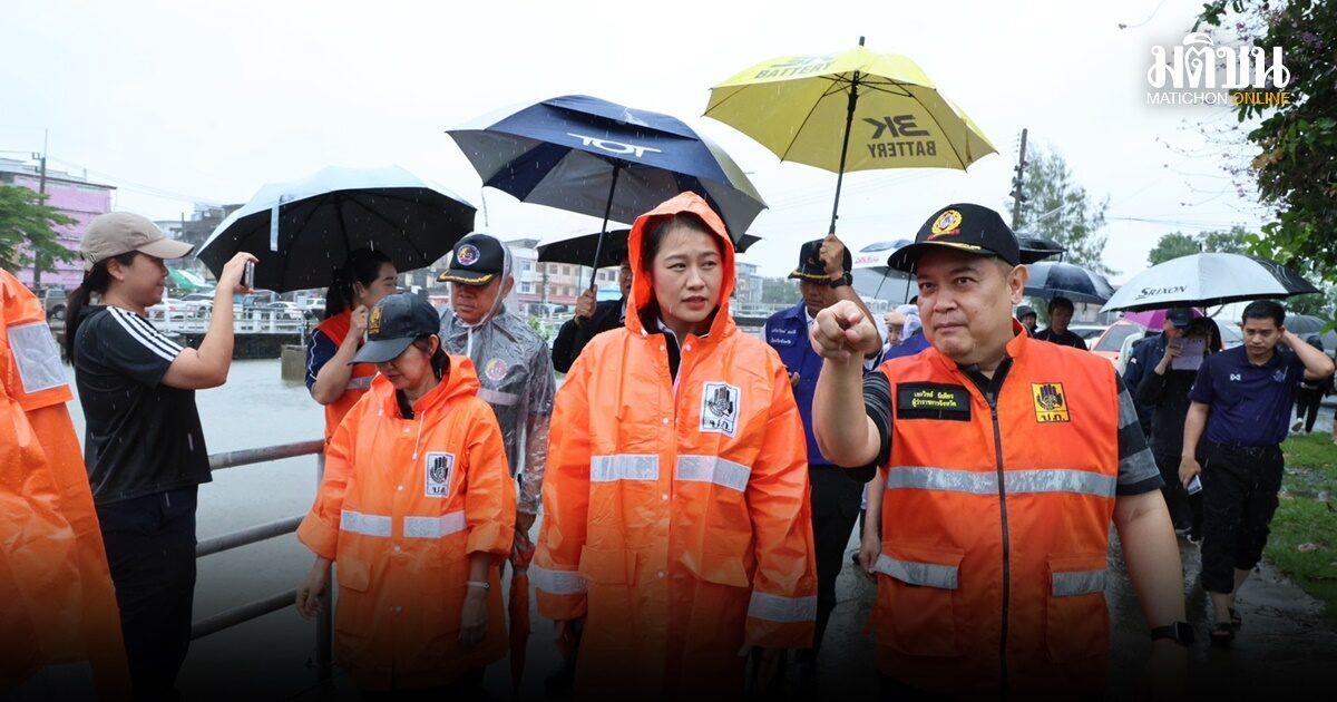 รัฐมนตรีศุภมาสติดตามสถานการณ์น้ำท่วมรังสิต