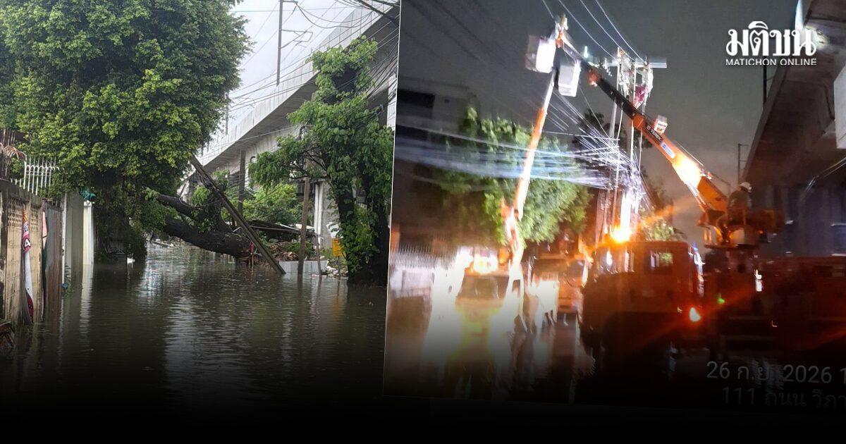 Power Outage Follows Tree Collapse on Kamphaeng Phet 6 Road