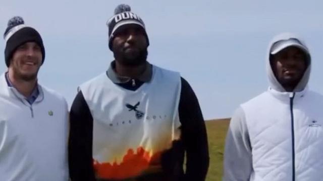 Austin Reaves Jokes with LeBron James During Golf Course Reunion