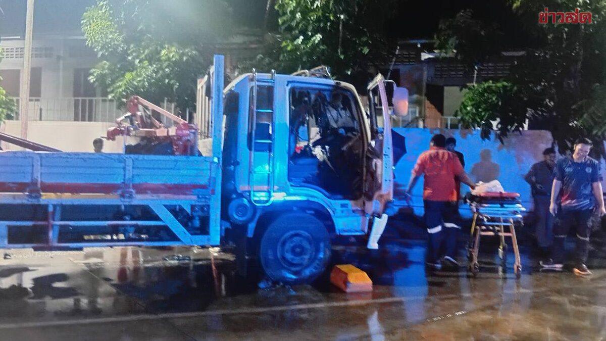 Incêndio fatal de caminhão em posto de gasolina em Rayong