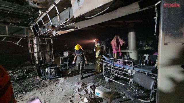 Fire Breaks Out at Ban Phaeo Hospital in Samut Sakhon