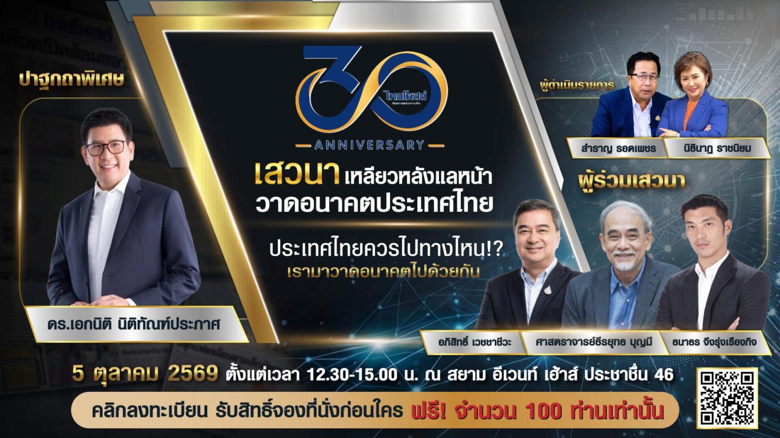 Thai Post Marks 30th Anniversary with Future-Focused Forum