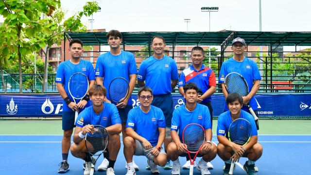 Thailändisches Davis-Cup-Team bereitet sich auf entscheidendes Duell gegen Kasachstan vor