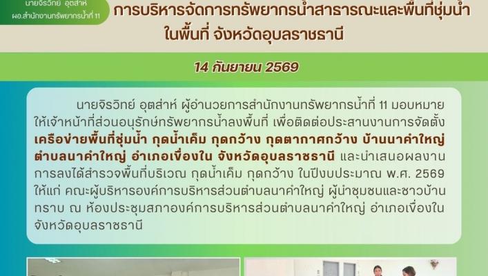 Water Resource Management Initiatives in Ubon Ratchathani