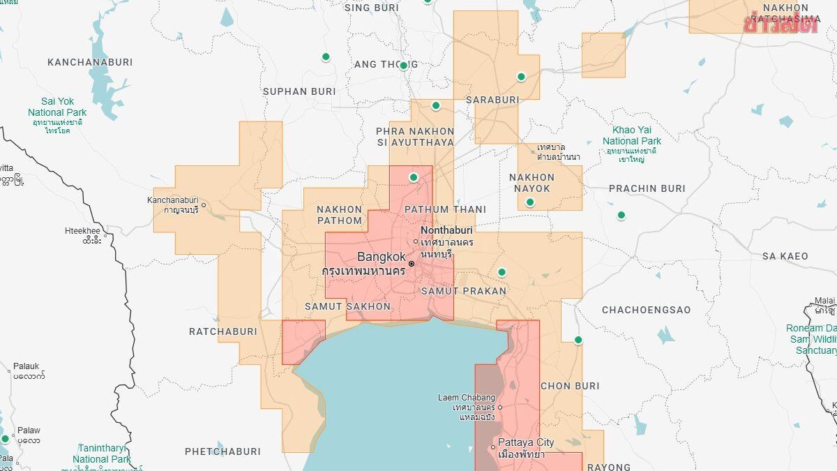 Google Flood Hub emite alerta de inundação repentina para Bangkok e arredores