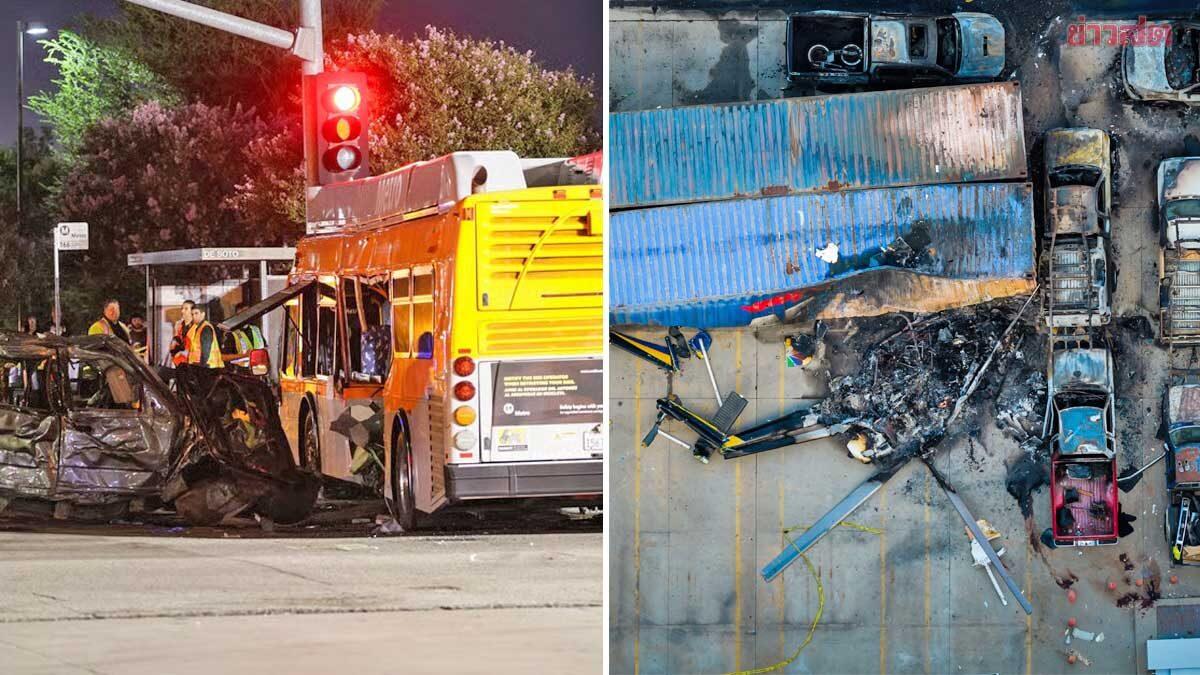 Incidente de trânsito em Los Angeles resulta em múltiplas mortes e queda de helicóptero