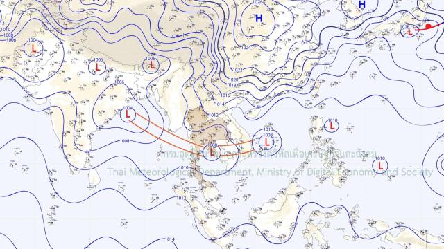El Departamento Meteorológico de Tailandia emite una alerta por fuertes lluvias