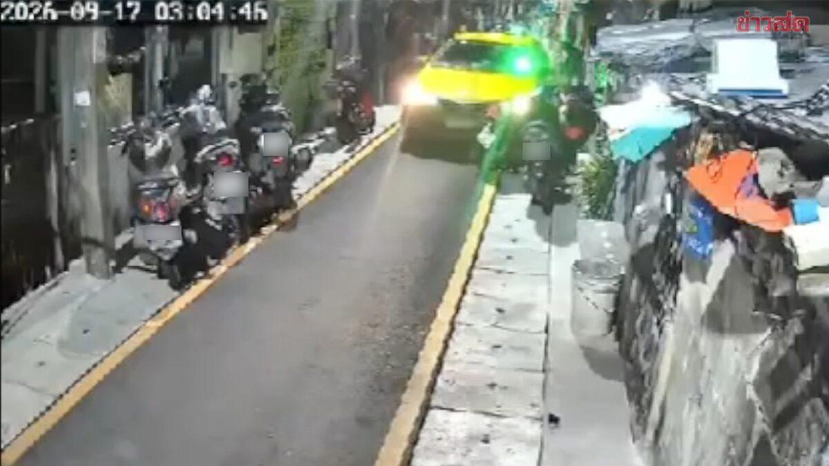 Police Hunt for Intoxicated Taxi Driver Following Property Damage in Samut Prakan