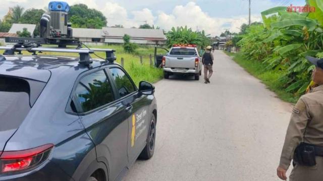 Google Street View Car Stopped by Police in Chaiyaphum