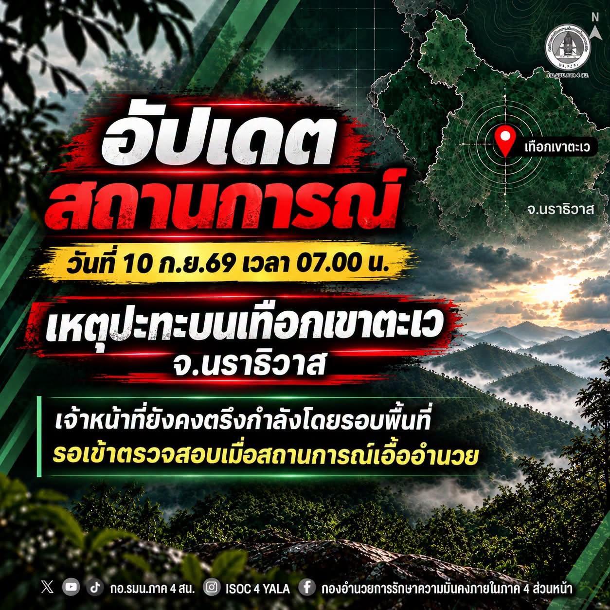 Security Operations Underway Following Clash in Narathiwat