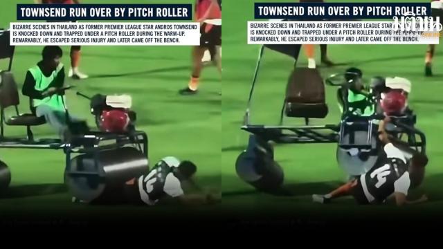 Andros Townsend bei Vorfall mit Platzwalze während Thai-League-Spiel verletzt