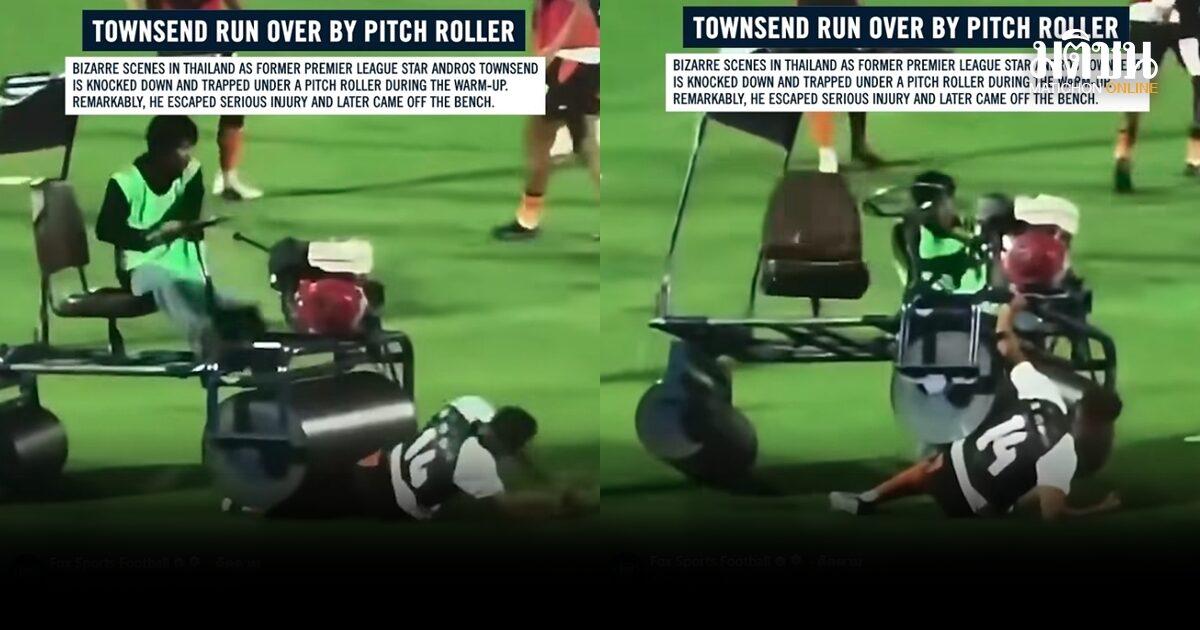 Andros Townsend bei Vorfall mit Platzwalze während Thai-League-Spiel verletzt