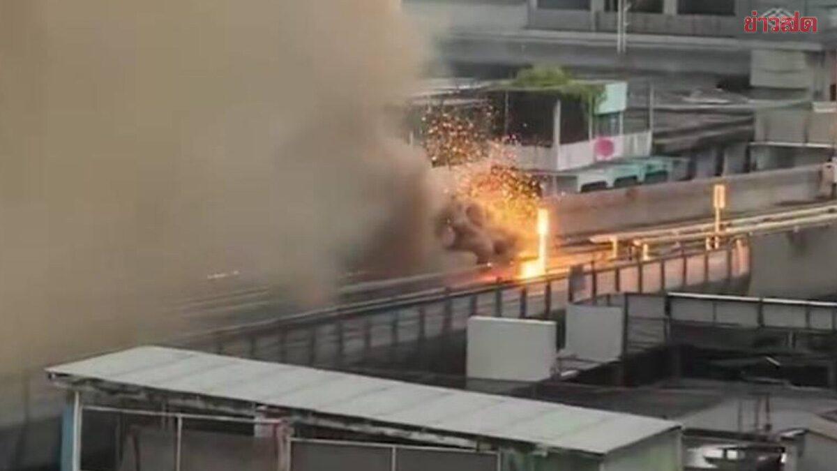 Electrical Fire Disrupts Service at Tao Poon MRT Station