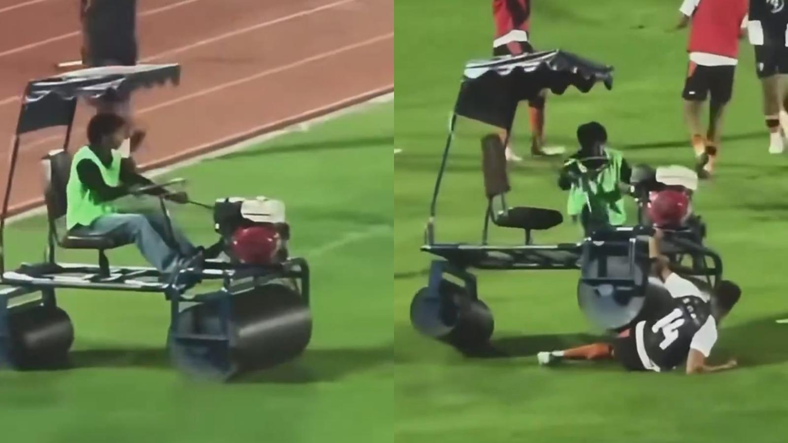 Ehemaliger Premier-League-Star bei Thai-League-Spiel von Platzwalze verletzt
