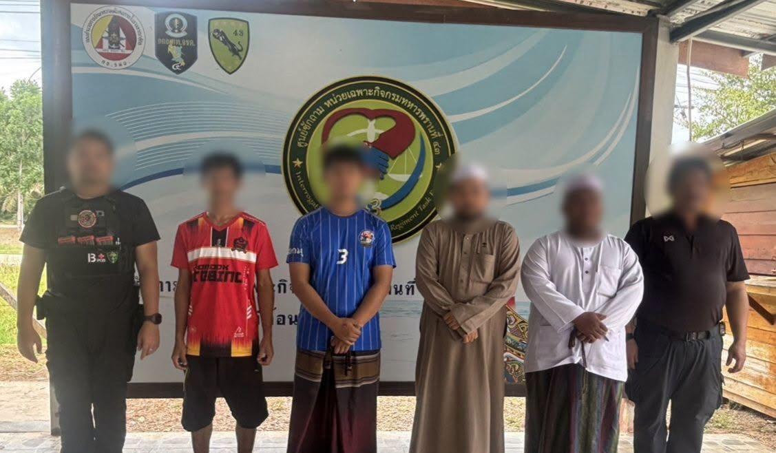 Forças de Operações Especiais Conjuntas detêm três suspeitos em Pattani