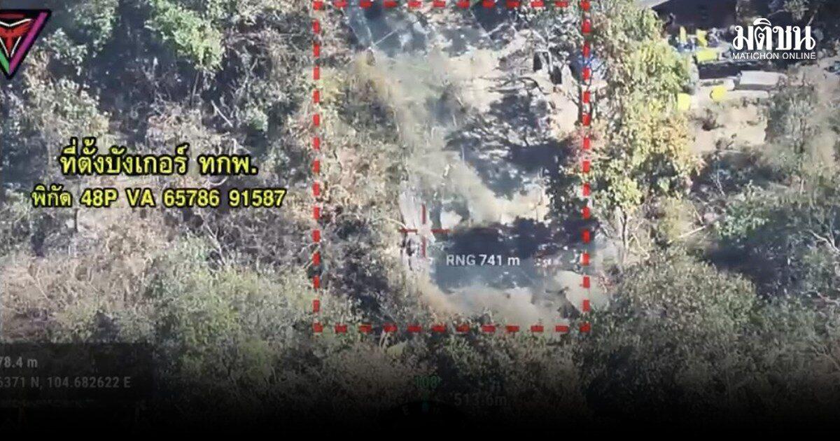 L'esercito thailandese pubblica filmati di droni che denunciano la presenza militare cambogiana nel tempio di Preah Vihear