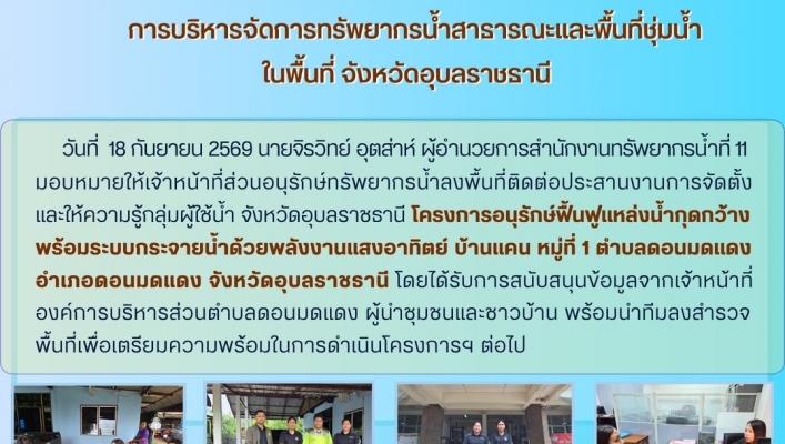 Initiatives de gestion des ressources en eau à Ubon Ratchathani