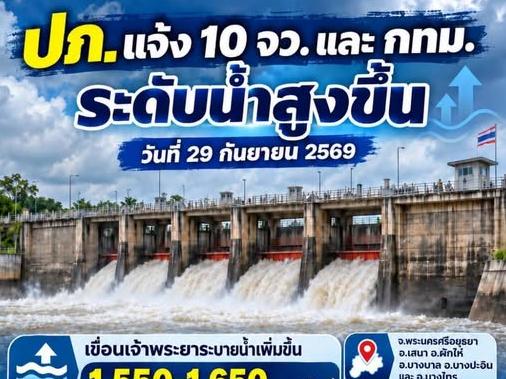 Authorities Issue Flood Alert for Chao Phraya River Basin