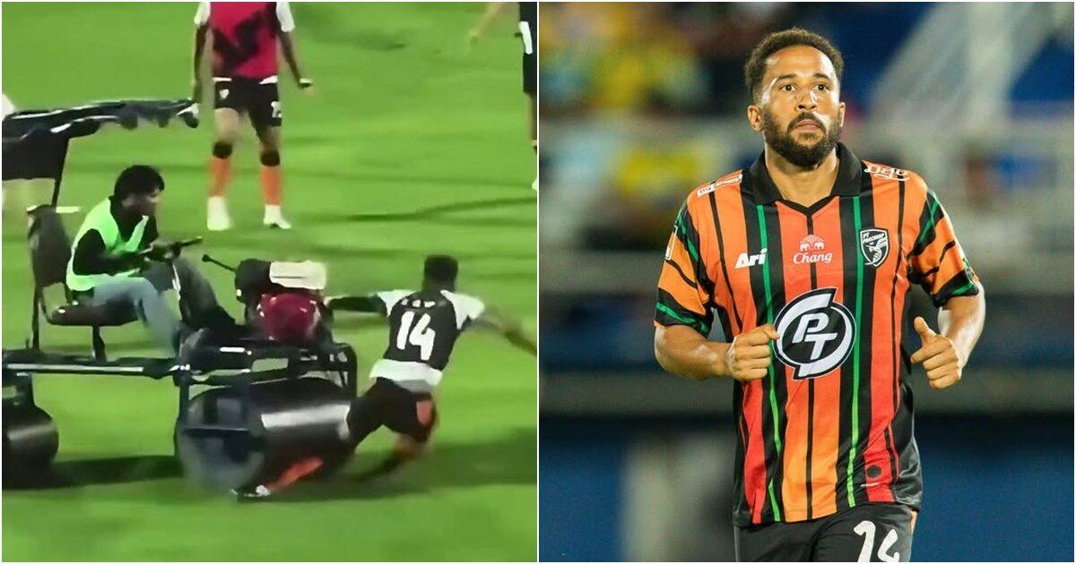 Footballer Townsend Survives Unusual Pitch Roller Accident