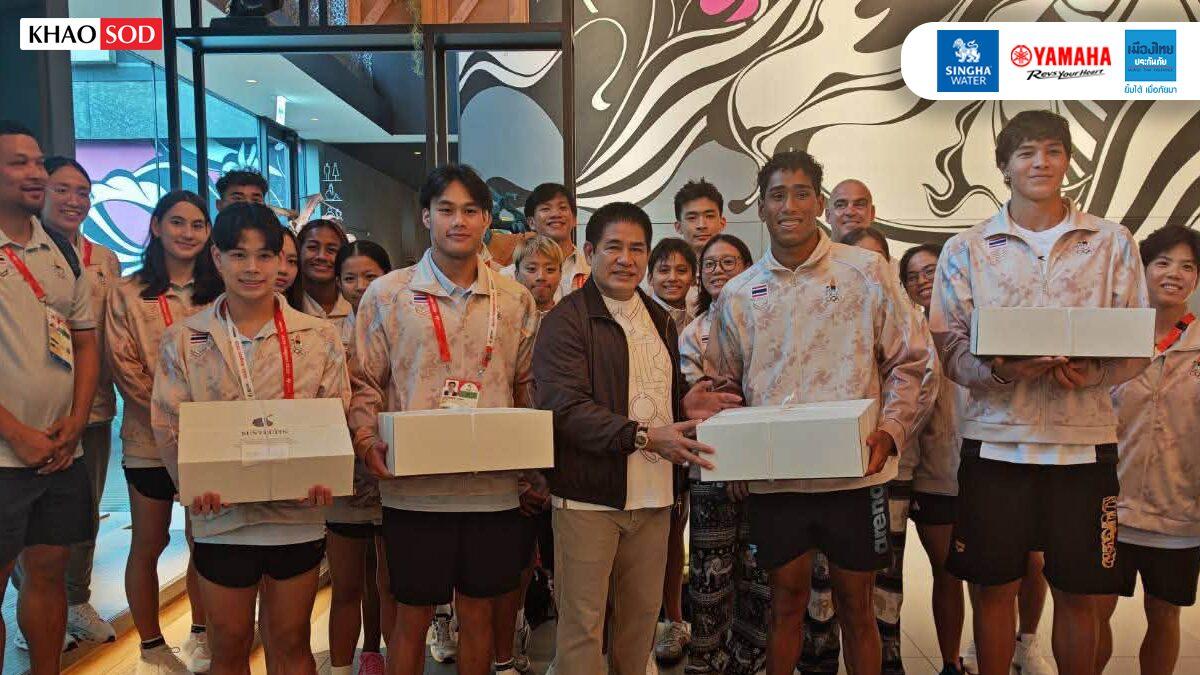 Thailand Aquatic Sports Association Leaders Support Athletes at 2026 Asian Games