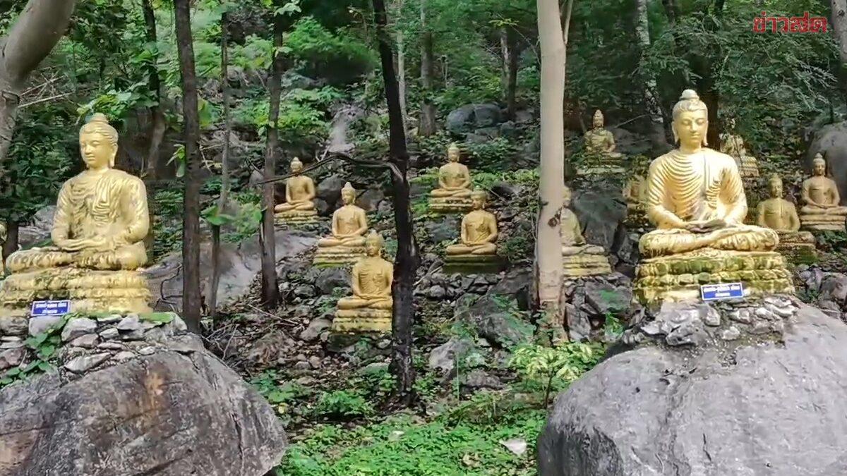 108 Golden Buddhas Adorn Mountainside in Phayao