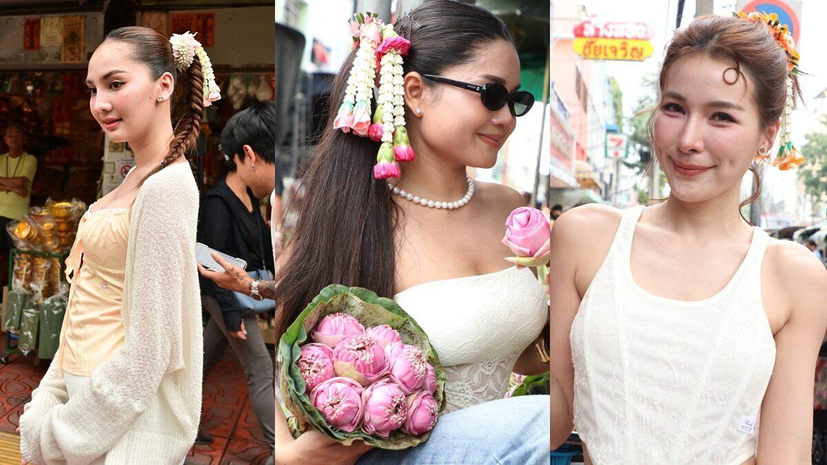 Floral Hair Accessories Trend Sparks Buzz at Pak Khlong Talat