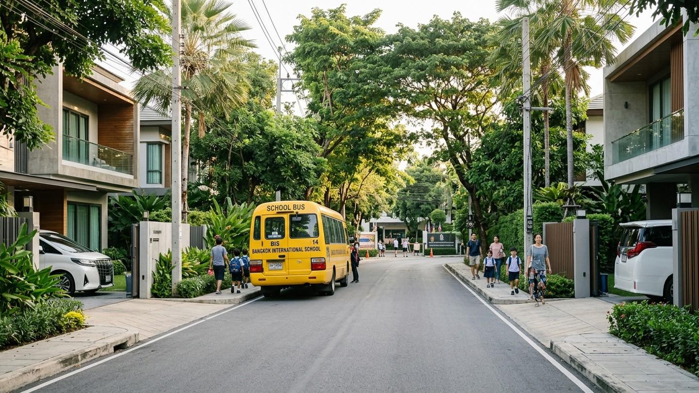 International school campus and family residential district in Bangkok