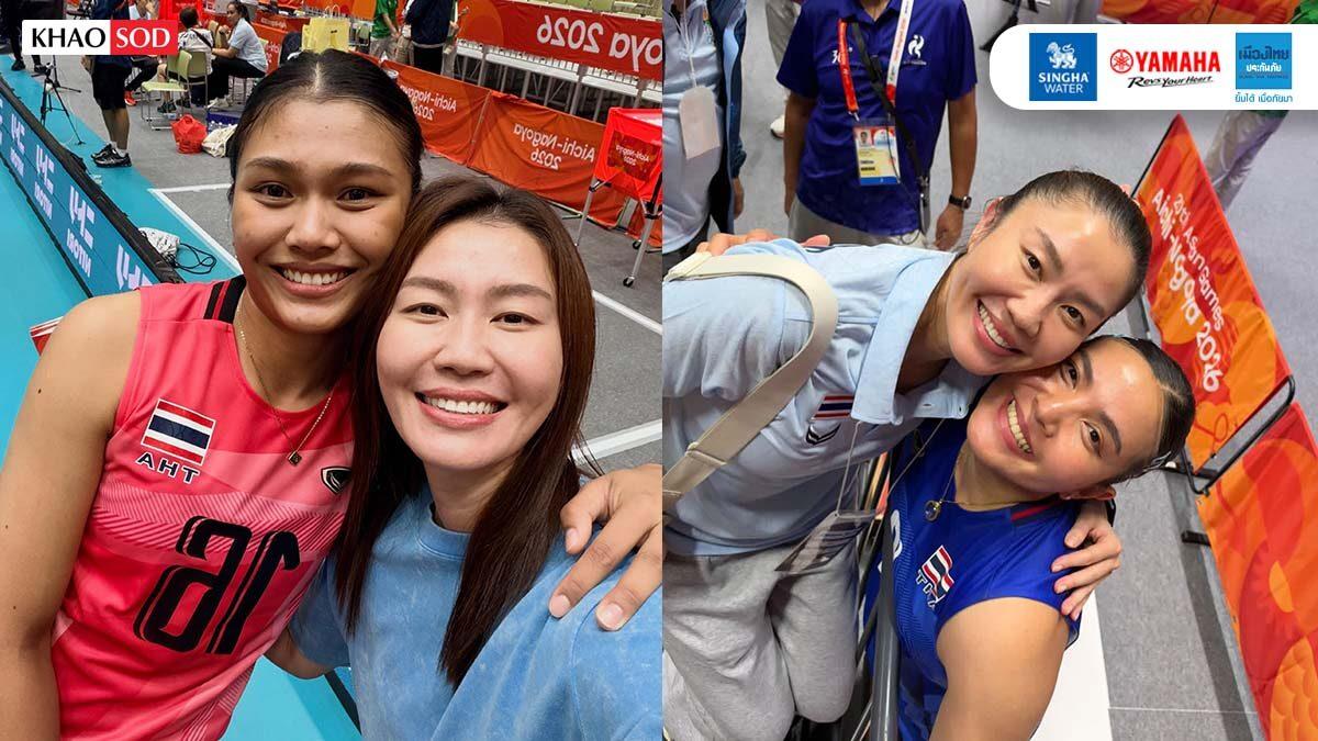 Thai Volleyball Legend Nootsara Celebrates National Team's Asian Games Bronze