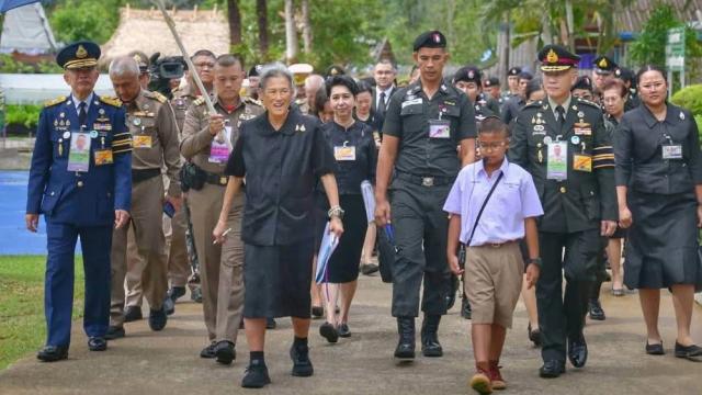 Her Royal Highness Princess Maha Chakri Sirindhorn Visits Border Patrol Police School in Trang