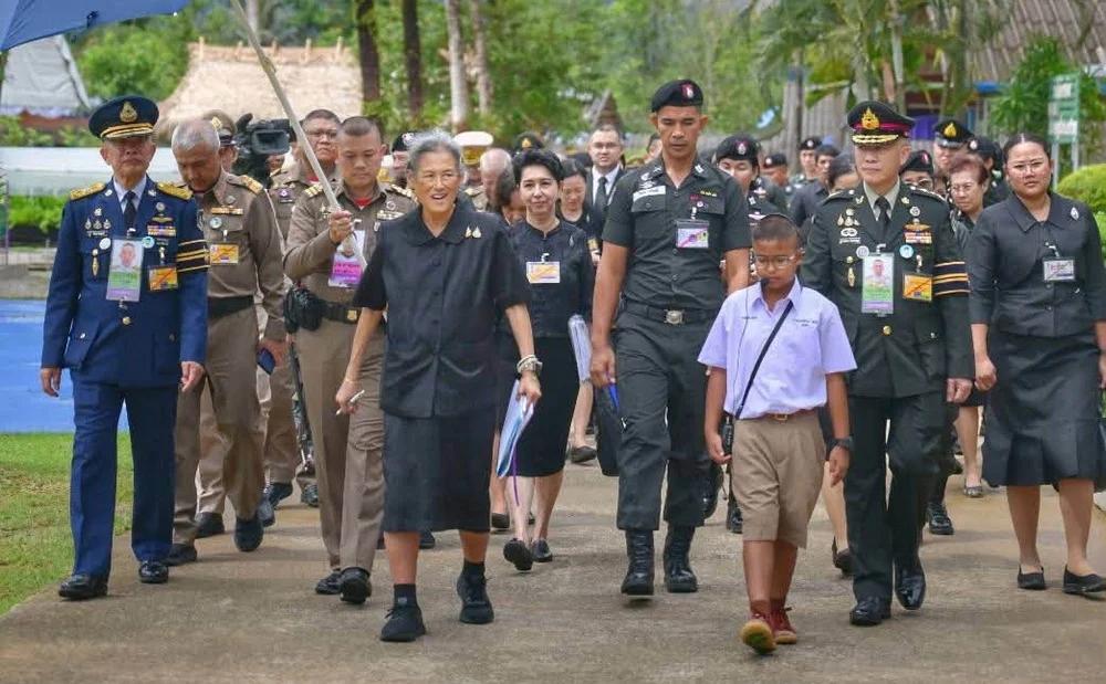 Her Royal Highness Princess Maha Chakri Sirindhorn Visits Border Patrol Police School in Trang