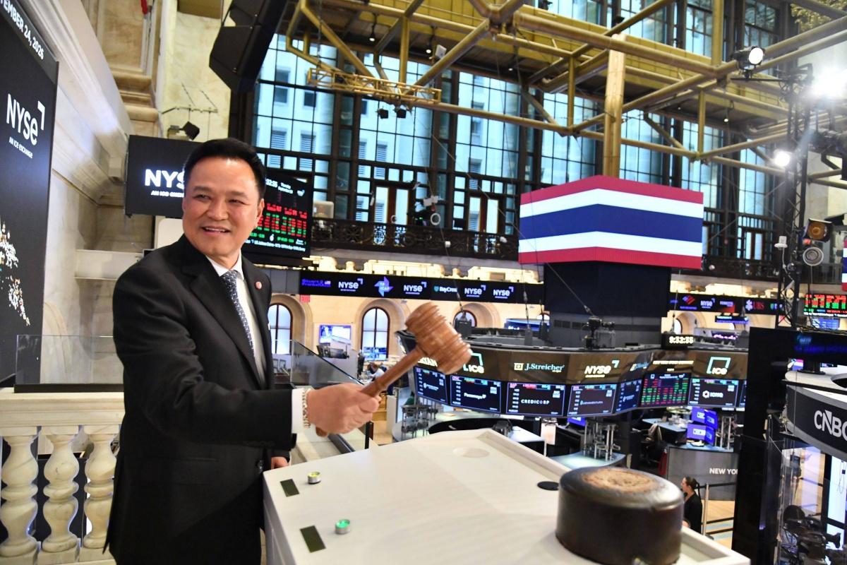 Prime Minister Anutin Rings Opening Bell at NYSE to Strengthen Thai-U.S. Market Ties