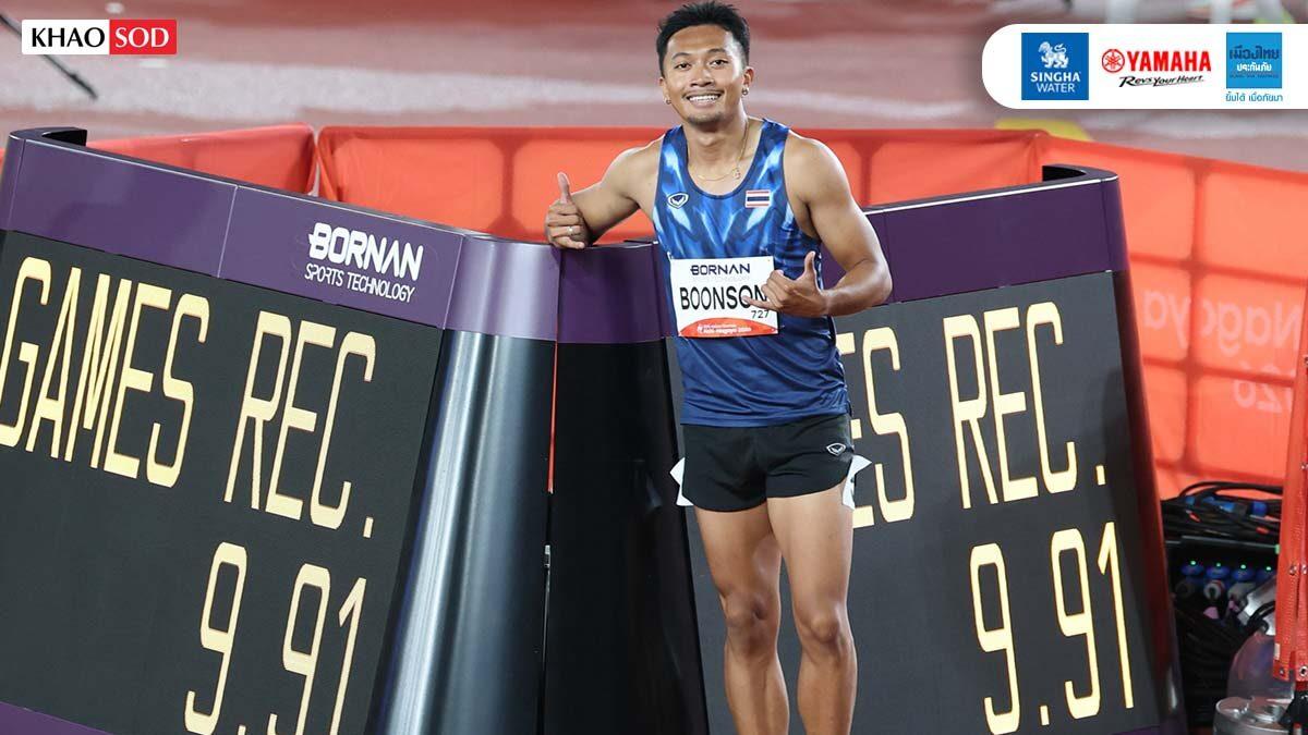 Le sprinteur thaïlandais Puripol Boonson bat le record des Jeux asiatiques