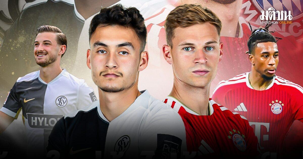 Thailändischer Fußballer Nicholas Mickelson in einem Spiel der deutschen Liga auf AIS PLAY