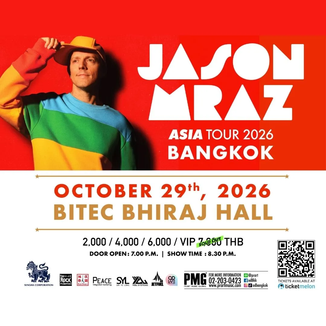 Jason Mraz Live In Bangkok 2026